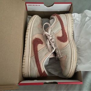 Nike dunk low terry swoosh shoes